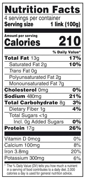 Beyond Meat Sausage Plant-Based Dinner Links, Hot Italian 14 Oz