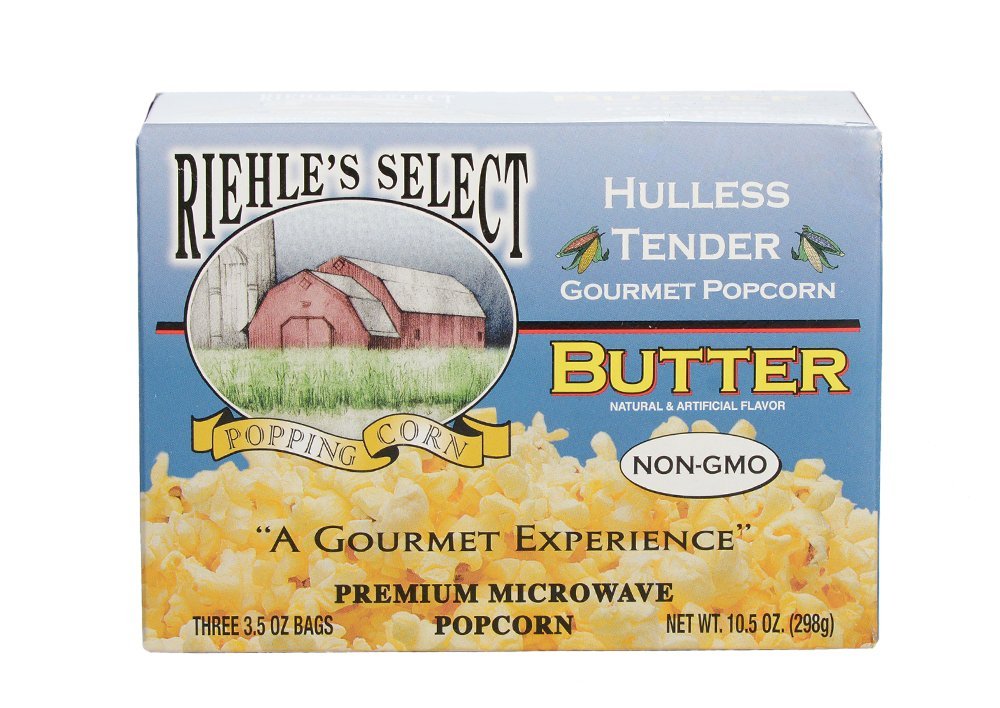 Riehles Select Popcorn Hulless Butter Microwave Popcorn - 12 Boxes (36 Packs)