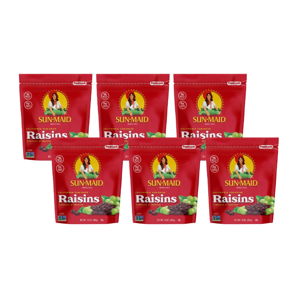Sun-Maid California Raisins | 32 Ounce Bag | Dried Fruit | No Sugar Added | Naturally Gluten Free | Non-GMO | Vegan And Vegetari