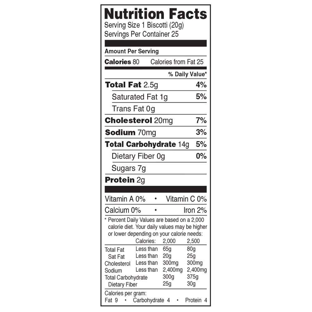 Nonnis Biscotti Value Pack, Originali Classic Almond, 25 Count, 1.1 lb, Medium Size