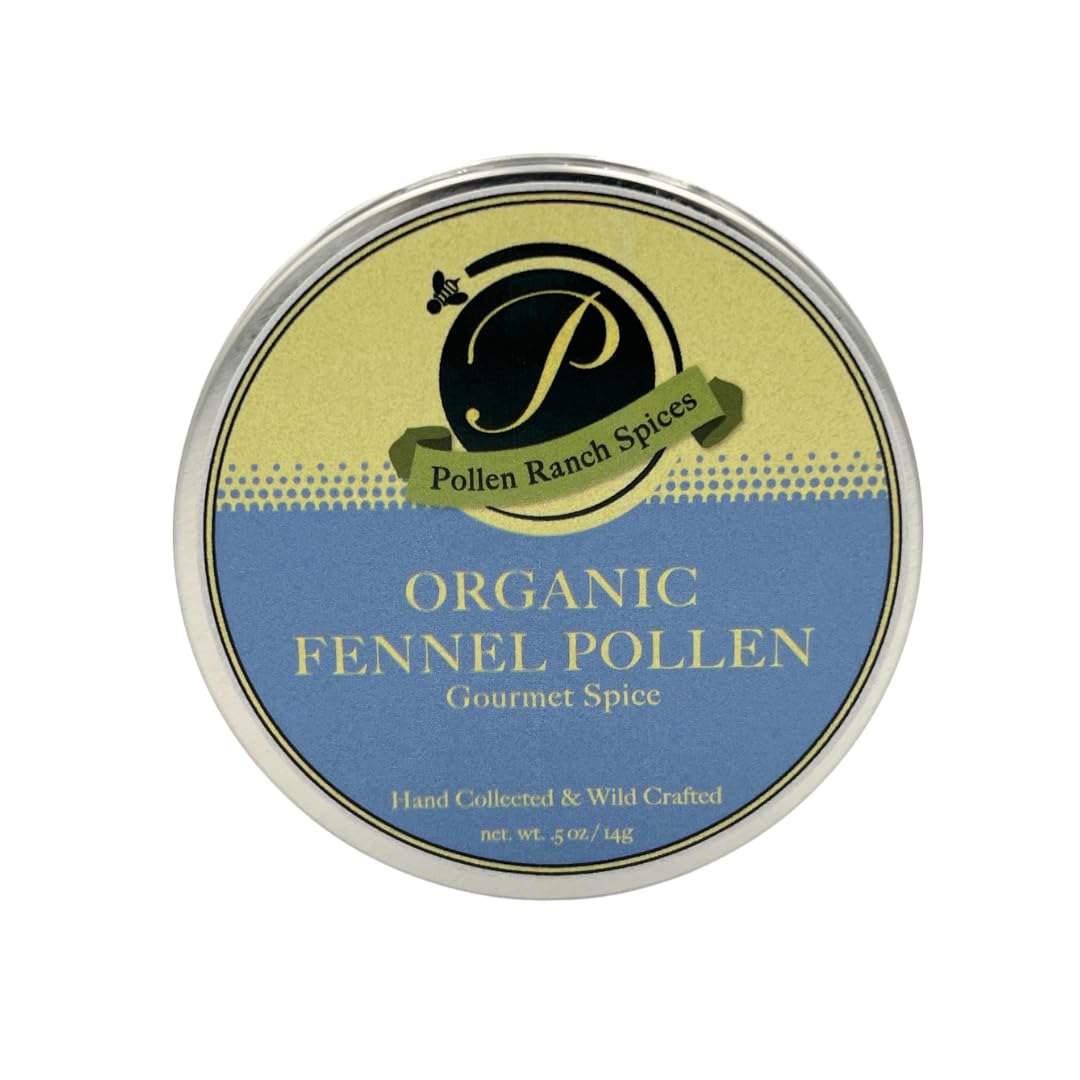 Pollen Ranch's Organic Fennel Pollen Spice, Perfect for Cooking and Seasoning with Fennel Flavor, Made from Premium Organic Fenn