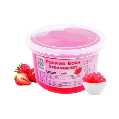 Fanale Popping Boba Pearls, 100% Fat Free, Bursting Boba, Vegan Popping Pearls for Bubble Tea, Shakes, Desserts and Smoothie, St