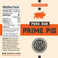 Mudville Bbq Prime Pig Pork Rub Seasoning, Sweet & Savory, World Champion Pitmaster Recipe, 12.8 Oz Shaker Bottle