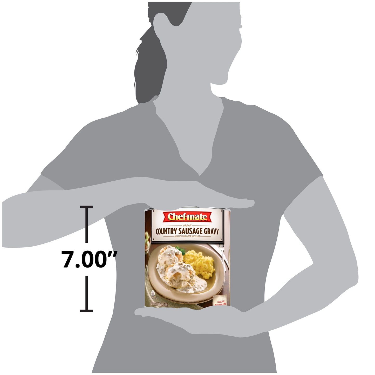 Chef-mate Country Sausage Gravy, Breakfast Sausage, Biscuits and Gravy, 6 lb 9 oz, #10 Can (Pack of 2)