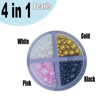 Edible 4 In1 Pearls Sugar Sprinkles 6 Oz, Mix Size Candy Pearl For Cake Decorating And Cupcake Toppers Cookie Decorations Ice Cr
