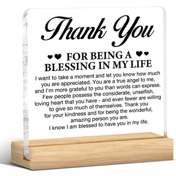 Thank You Gifts for Women Men Friends Mom, Religious Gift Friendship Present Thanksgiving Day Gifts for Family Member, Thank You