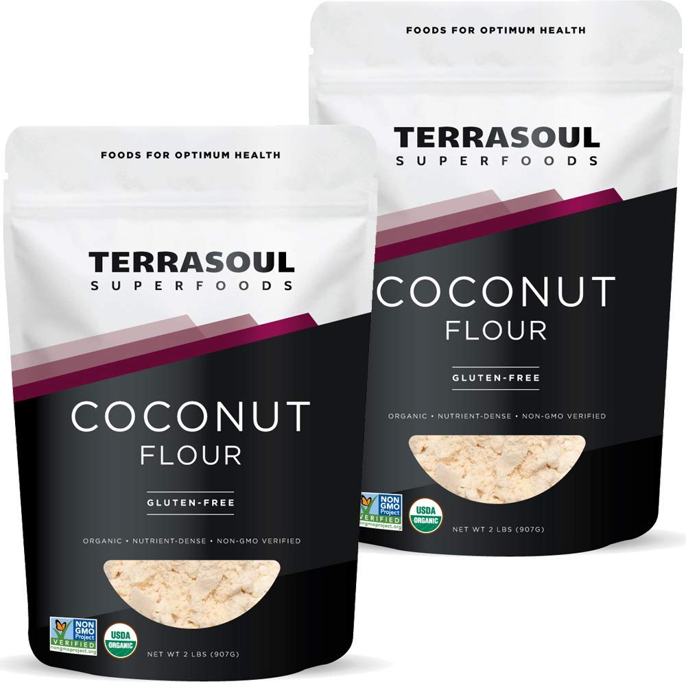 Terrasoul Superfoods Organic Coconut Flour, Gluten-Free, Fine Texture, 4 Lbs (32 Ounce Pack of 2)
