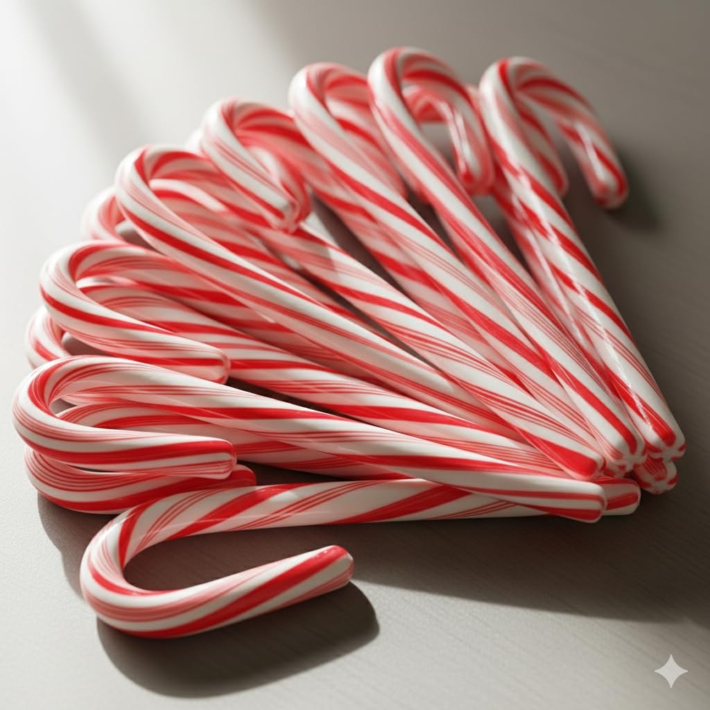 Peppermint Candy Canes – 24 Count (Two 12-Count Boxes, 10.16 Oz) – Classic Holiday Peppermint Flavor – Individually Wrapped Christmas Candy Canes For Stockings, Gifts & Decorations
