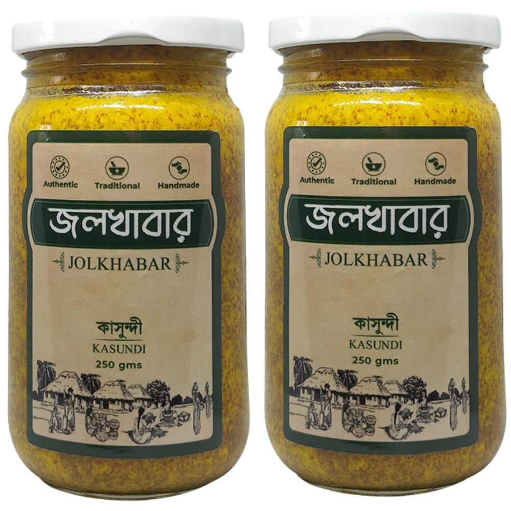 Jolkhabar | Kasundi 500Gm Pack - Original Bengali Kashundi - Bengali Mustard Sauce - Authentic Traditional Handmade - Bangali Ka