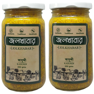 Jolkhabar | Kasundi 500Gm Pack - Original Bengali Kashundi - Bengali Mustard Sauce - Authentic Traditional Handmade - Bangali Ka