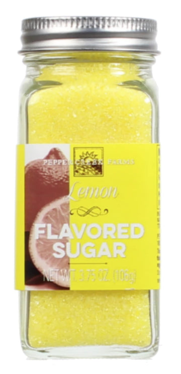 Pepper Creek Farms Flavored Sugar, Lemon, 3.75 Ounce