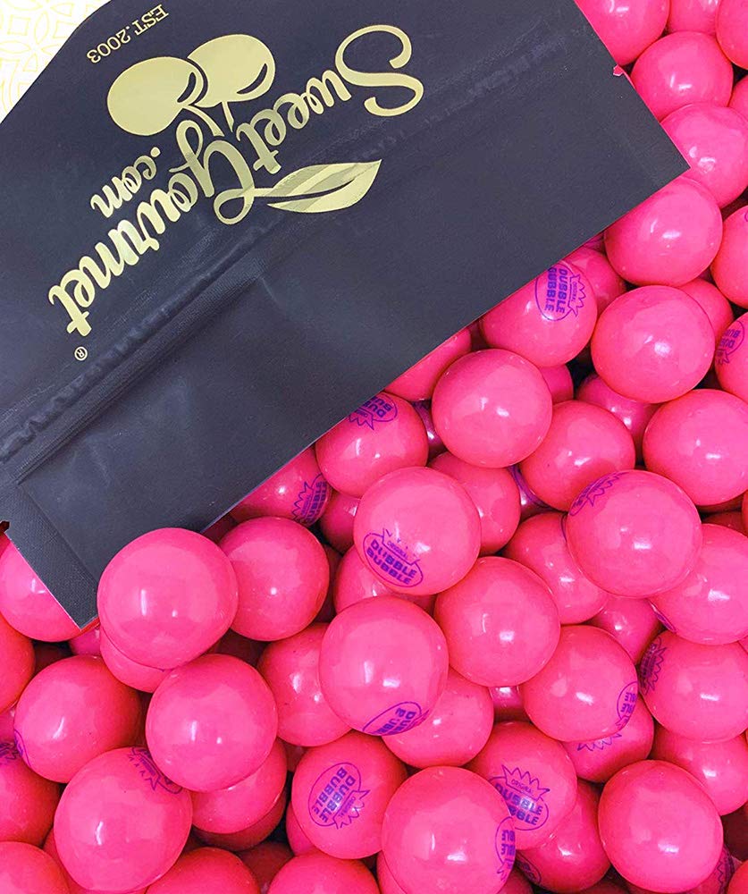 Original 1928 Bubble Gum Classic Pink Gumballs  1'' Gum Balls  1.5 Pounds