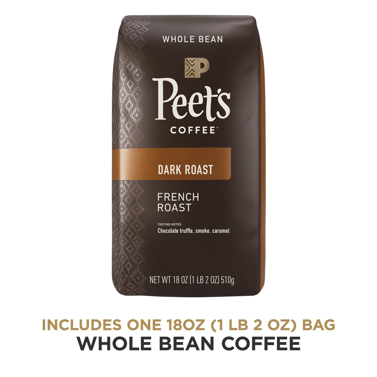 Peets Coffee Dark Roast Whole Bean Coffee | French Roast | 36 Ounces | 2 Bags