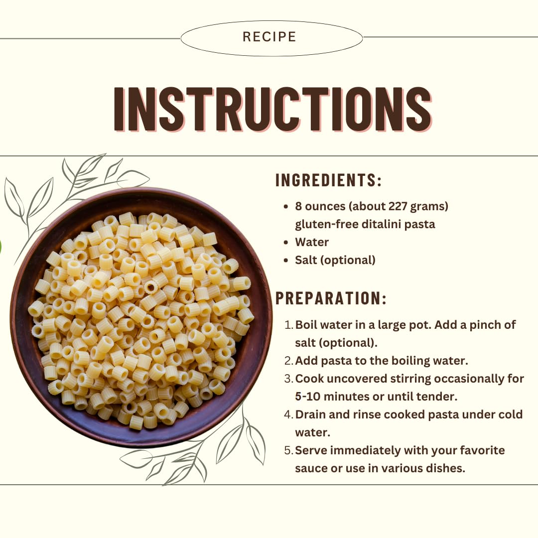 Mountain High Organics Gluten Free Organic Quinoa Pasta, Ditalini - 5lb Bag