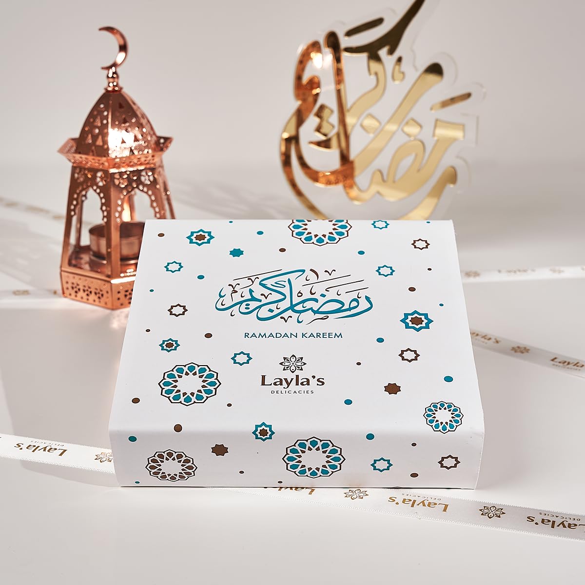 Laylas DELICACIES Mediterranean   Gift Box - 9 Bite-Size Halal, Vegetarian, Gluten Free Pastries - Ramadan Gift Box