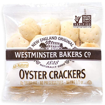 Westminster All Natural Oyster Soup Crackers Bundle, 0.5 Ounce (Pack of 25) - with Make Your Day Bag Clip