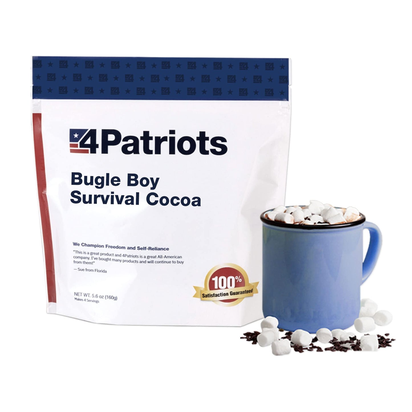 4Patriots Bugle Boy Survival Cocoa: Tasty Survival Cocoa Designed To Last 25 Years, 14 Servings