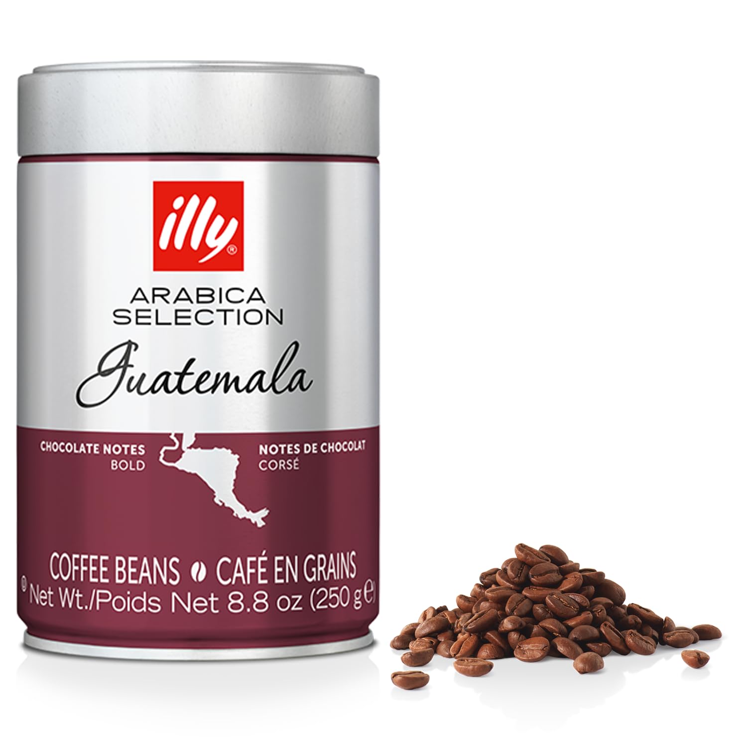 Illy Whole Bean Coffee - Perfectly Roasted Whole Coffee Beans - Guatemala Dark Roast - With Notes Of Chocolate - Complex & Balan