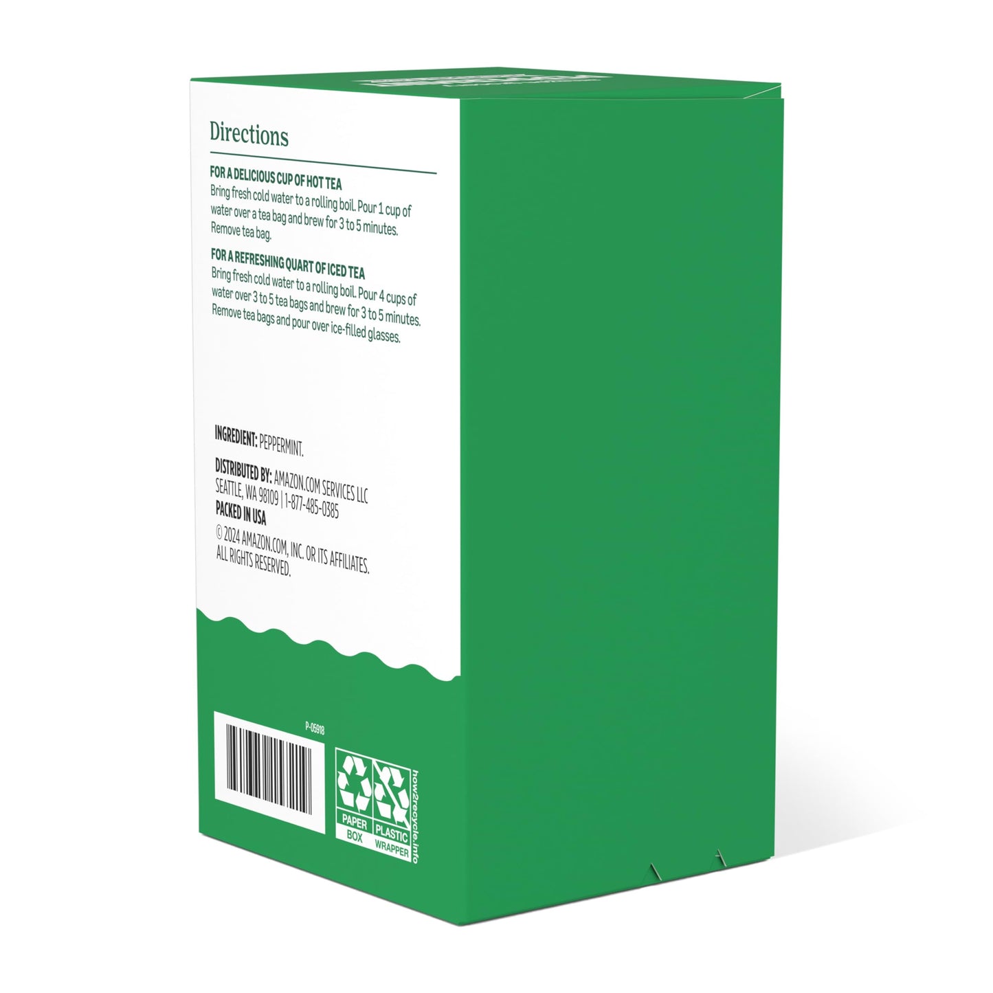 large online retailer Grocery Peppermint Herbal Tea Bags, 20 Count, Caffeine-Free, Packaging May Vary