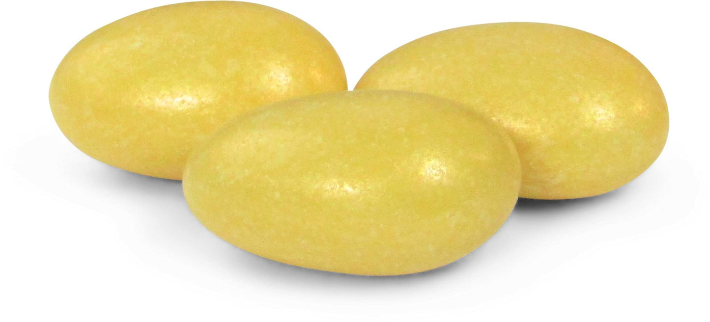 Gold Jordan Almonds By Its Delish. 3 Lbs Bulk | Candied Almond Nut With Sweet Hard Candy Coating - Bulk Wedding Favors And Party