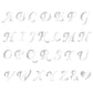 Gyufise 28Pcs Silver Acrylic Alphabet Cake Toppers Diy Custom Cupcake Toppers A-Z Letter Mirrored Gold Picks For Personalized Na