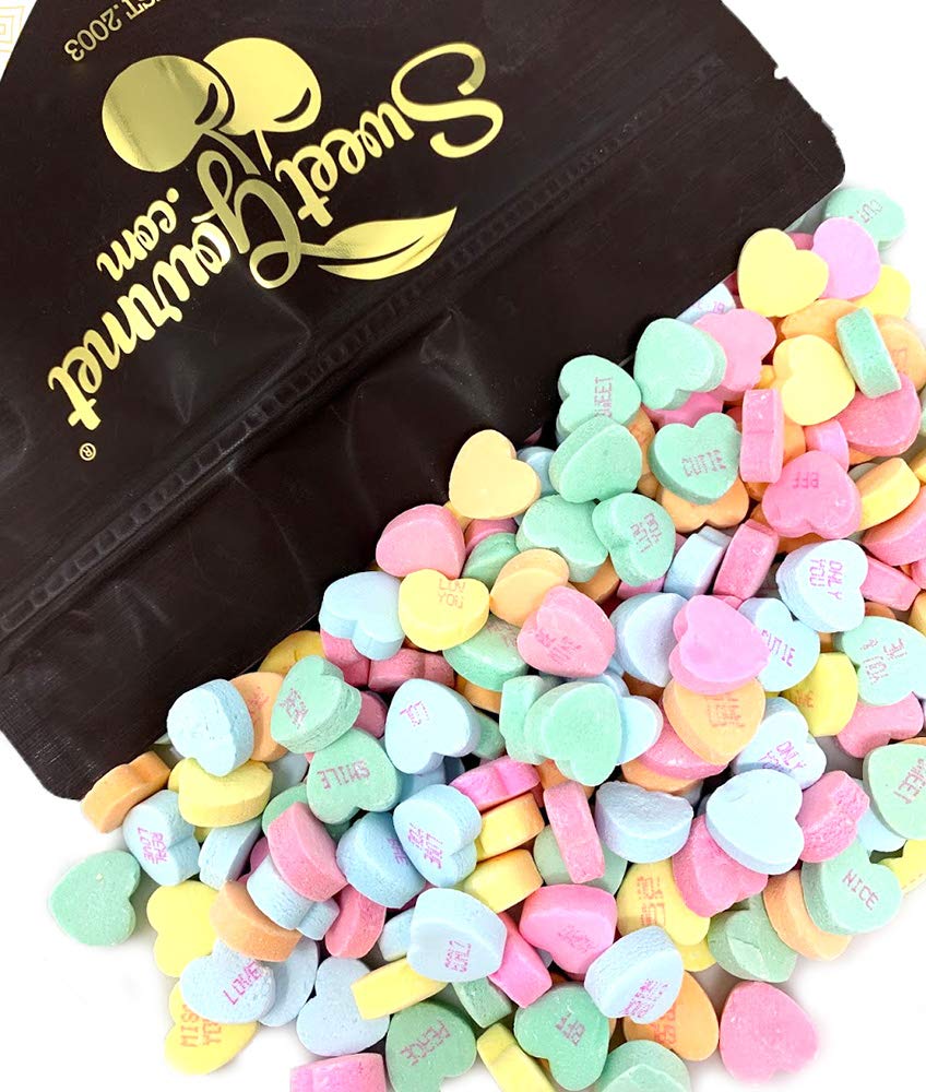 Sweetgourmet Sweet & Sour Conversation Hearts | Valentines Candy | 1 Pound