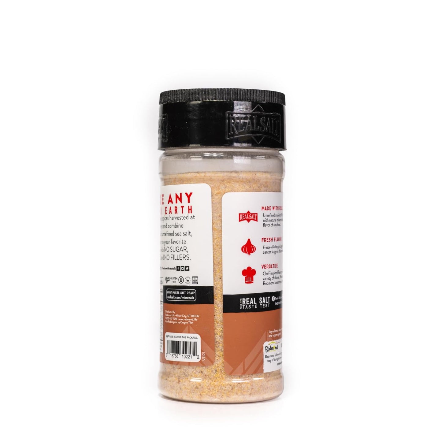 Redmond Real Sea Salt - Natural Unrefined Gluten Free, Garlic 8 Ounce Shaker