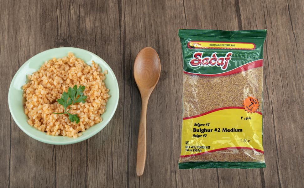 Sadaf Bulghur #2 Medium - Bulgur Wheat Medium for Cooking and Food Seasoning - Wheat Grain - Middle Eastern Cuisine - Kosher - 2
