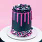 Sweets &   Boutique Minnie Mouse Sprinkles, Edible Cake Decorations, 4 oz, Pink and Black, Jimmies and Pearls