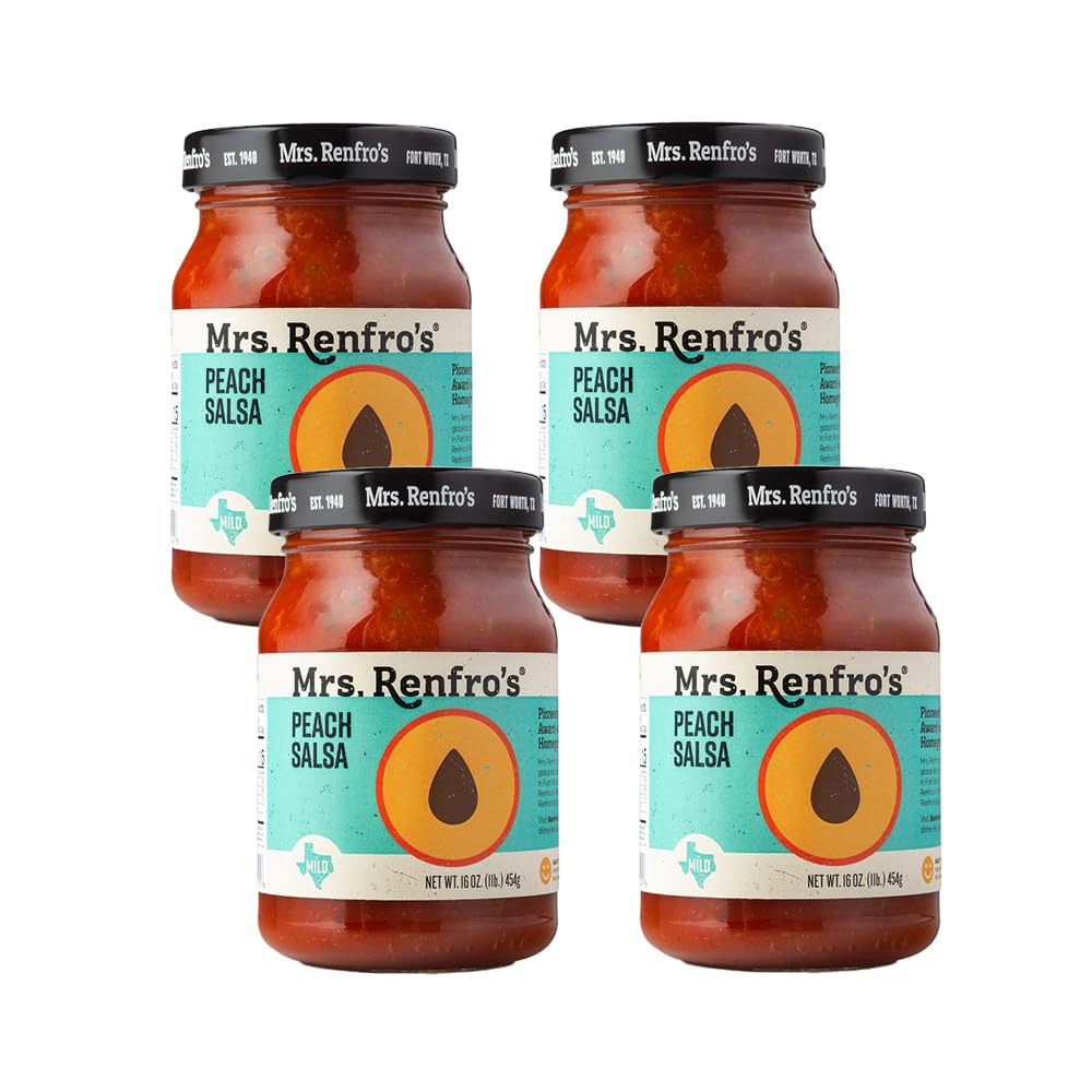 Mrs. Renfros Peach Salsa - Gluten Free (16-Oz. Jars, 4-Pack)