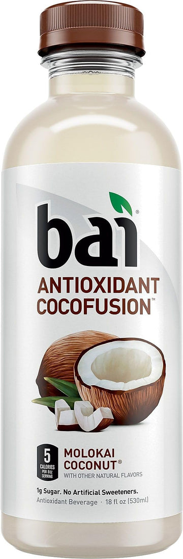 Bai Cocofusions Molokai Coconut Beverage, Antioxidant Infused, 18 Fl Oz (Pack of 12)