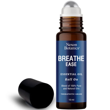 Breathe Ease Essential Oil Roll On Blend 10Ml - Breathe Easy Essential Oil Roll-On - Pure Eucalyptus, Peppermint, And Rosemary O