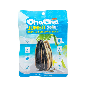 Chacha Jumbo Sunflower Seeds Coconut Flavor, 1.8 Ounce (Pack Of 15)