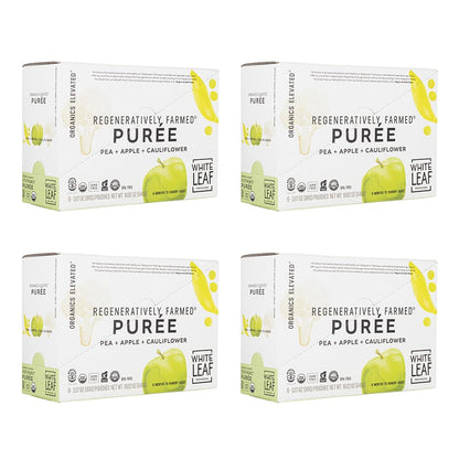 White Leaf Provisions Organic Baby Food Pouches - USDA, GMO & BPA Free Squeezable Toddler Snacks - 24 x 90 grams (24 Pouches, Pe