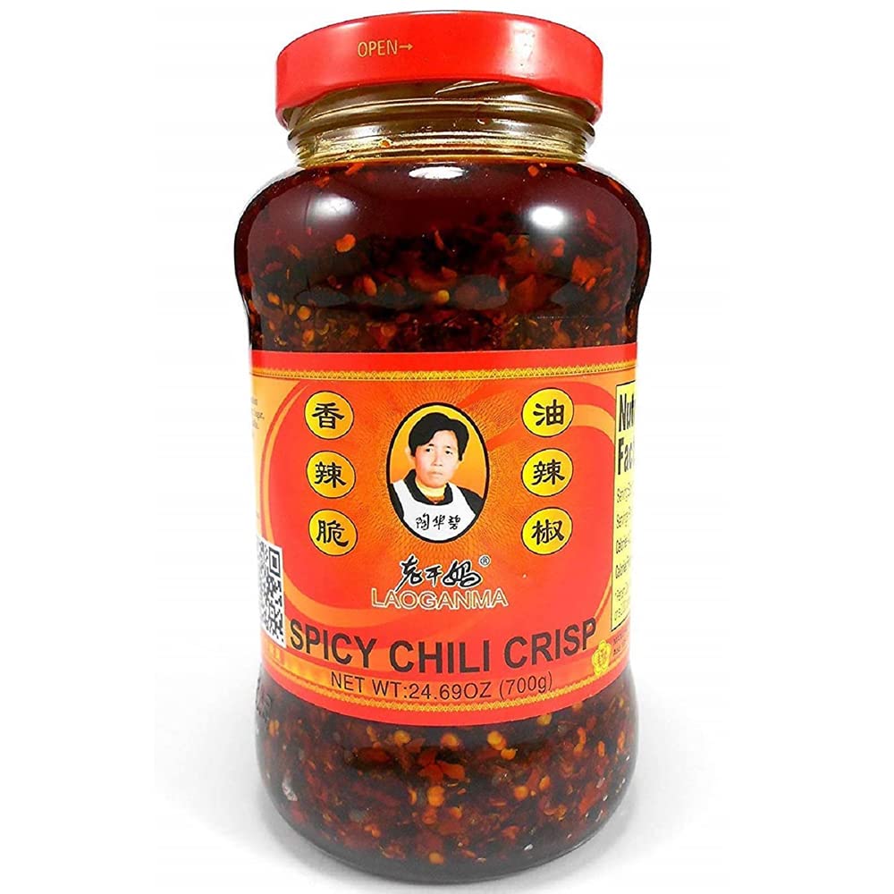 Spicy Chili Crisp Sauce 24.69oz/700g, Pack of 3 Comes with 1 Z. Emma spoon