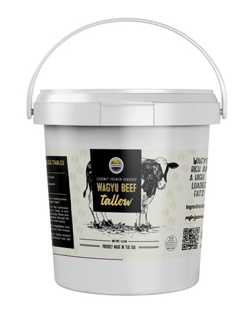 Cornhusker Kitchen | Premium Rendered Wagyu Beef Tallow Tub | Paleo And Keto Friendly | Made In Usa | Cows Are Corn Fed | 1.5 Lb