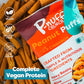 P-Nuff Crunch Baked Peanut Puffs - Vegan, Gluten Free, Low FODMAP, 20g Protein, 4oz Bag, Cinnamon, Pack of 6