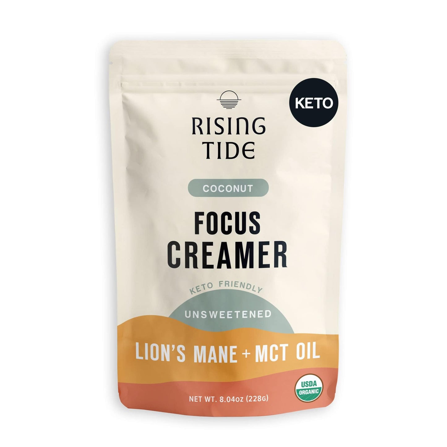 Rising Tide Focus Mushroom Coffee Creamer - Creamy Coconut Powdered Creamer - Superfood Blend For Enhanced Energy And Focus - No
