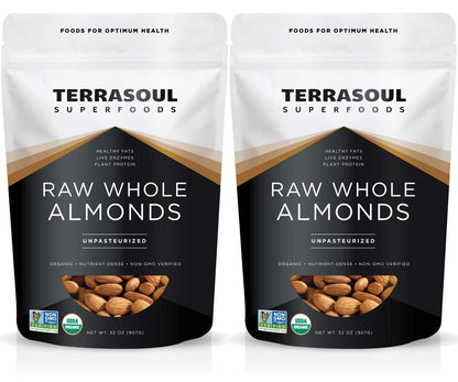 Terrasoul Superfoods Raw Unpasteurized Organic Almonds (Sproutable), 4 Pounds