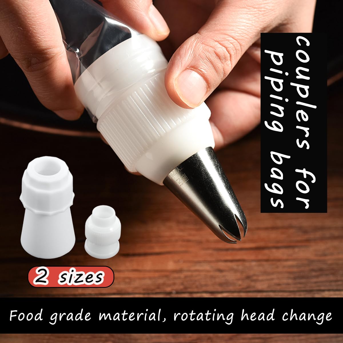 20 Pcs Couplers For Piping Bags Plastic Standard Couplers Cake Decorating Coupler Pipe Tip Coupler For Cake Cupcake Pastry Decor