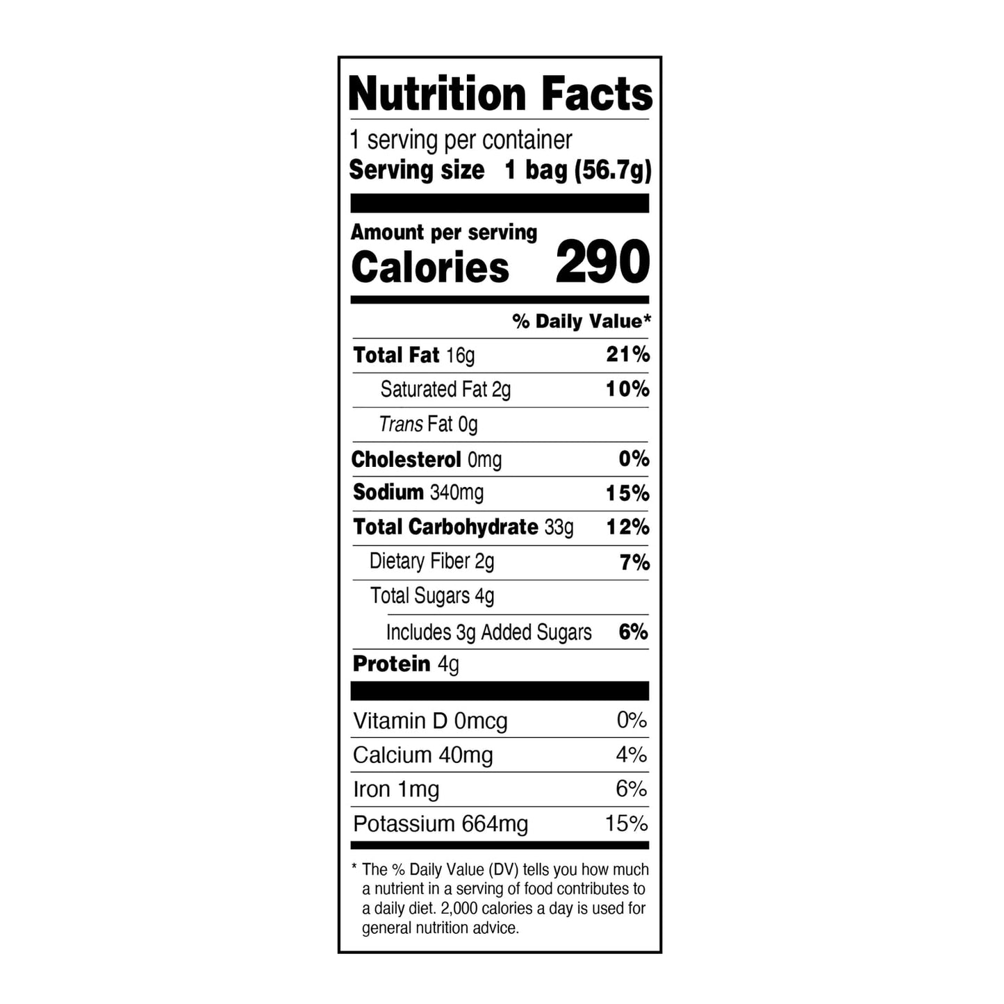 Dirty Chips Maui Onion Potato Chips, Gluten Free, 2 oz. Bags (25 Count)