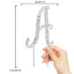 LINGPAR Letter A Cake Topper Rhinestone Crystal Silver Decoration for Wedding, Anniversary, Birthday Party