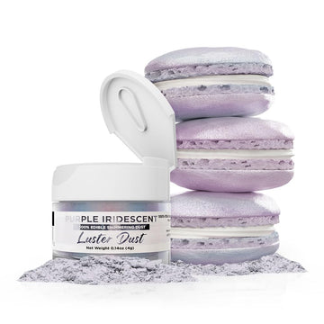 Luster Dust - Purple Iridescent (4g 1x Jar) | Edible Vegan Dust & Paint for Cake Decorating, Ice Cream, Desserts, Cocktails and 