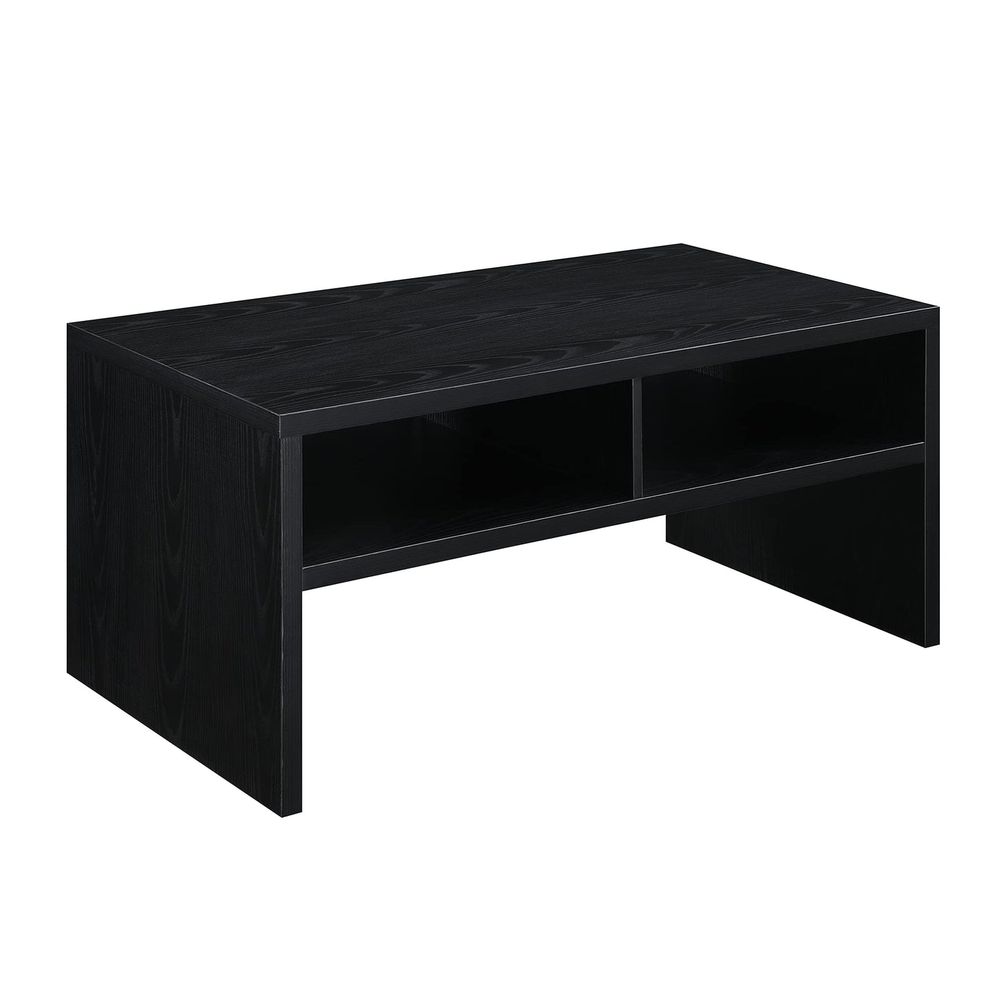 Convenience Concepts Northfield Admiral Deluxe Coffee Table With Shelves R4-0565, Black