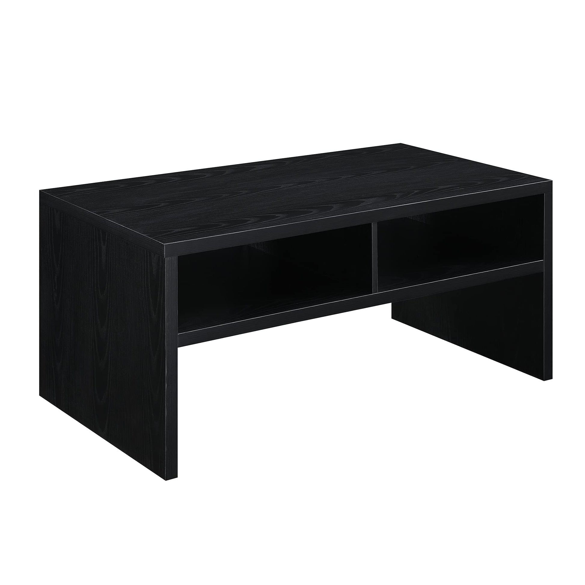 Convenience Concepts Northfield Admiral Deluxe Coffee Table With Shelves R4-0565, Black