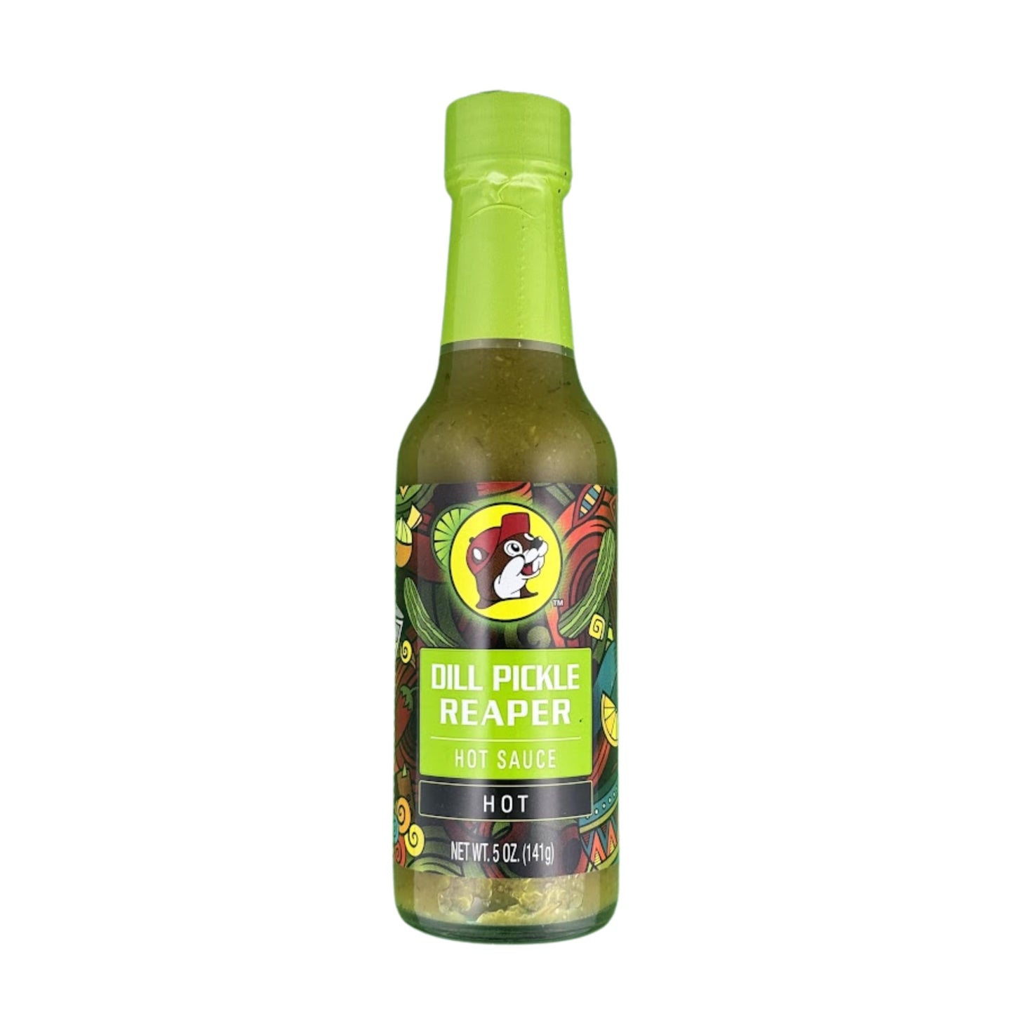 Buc-ees Dill Pickle Reaper Hot Sauce - Tangy & Fiery Blend, Gluten Free, 5 oz Bottle