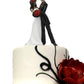 Ebros Day Of The Dead Wedding Dance Skeleton Bride And Groom Holding Red Roses Bouquet Figurine Cake Topper 6.25''Tall Love Neve