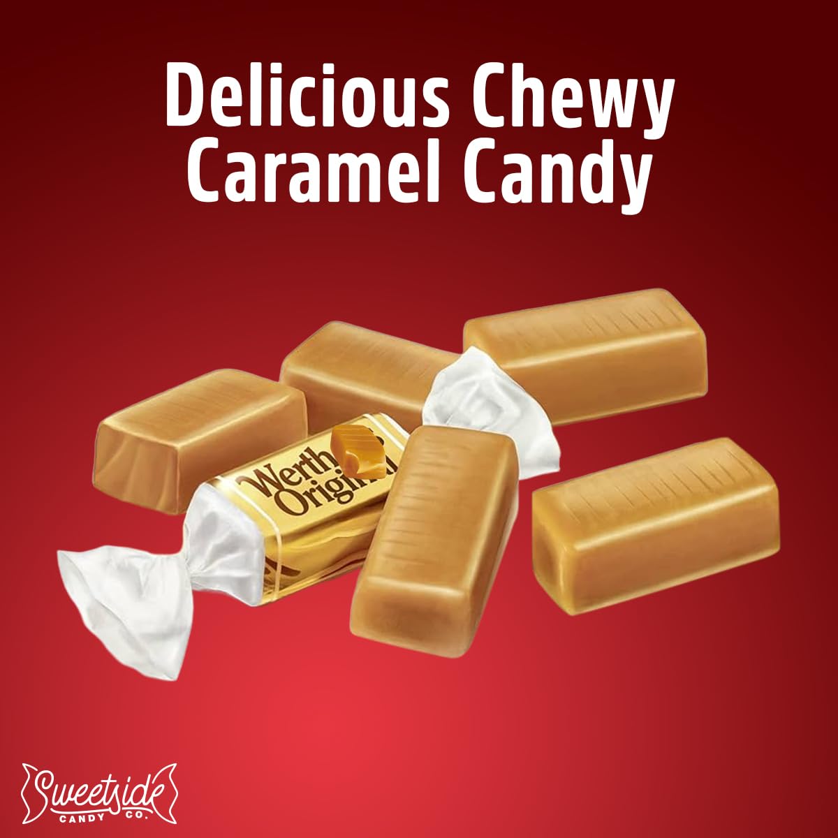 Chewy Original Candy  4 Pack Each 4.5oz of WerthrsCaramel Candy Individually Wrapped  Sweet Soft Caramels Thats Perfect for Family Gatherings and Everyday   Creamy Carmels Candies Soft Enough for All Ages