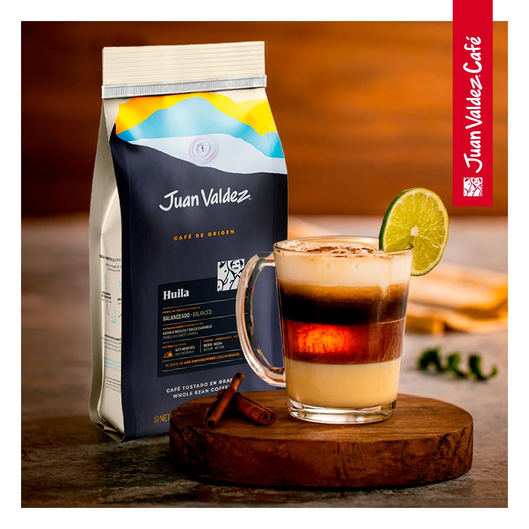 Juan Valdez Huila Single Origin Whole Bean, Balanced Roast 16 Oz - Premium Colombian Coffee