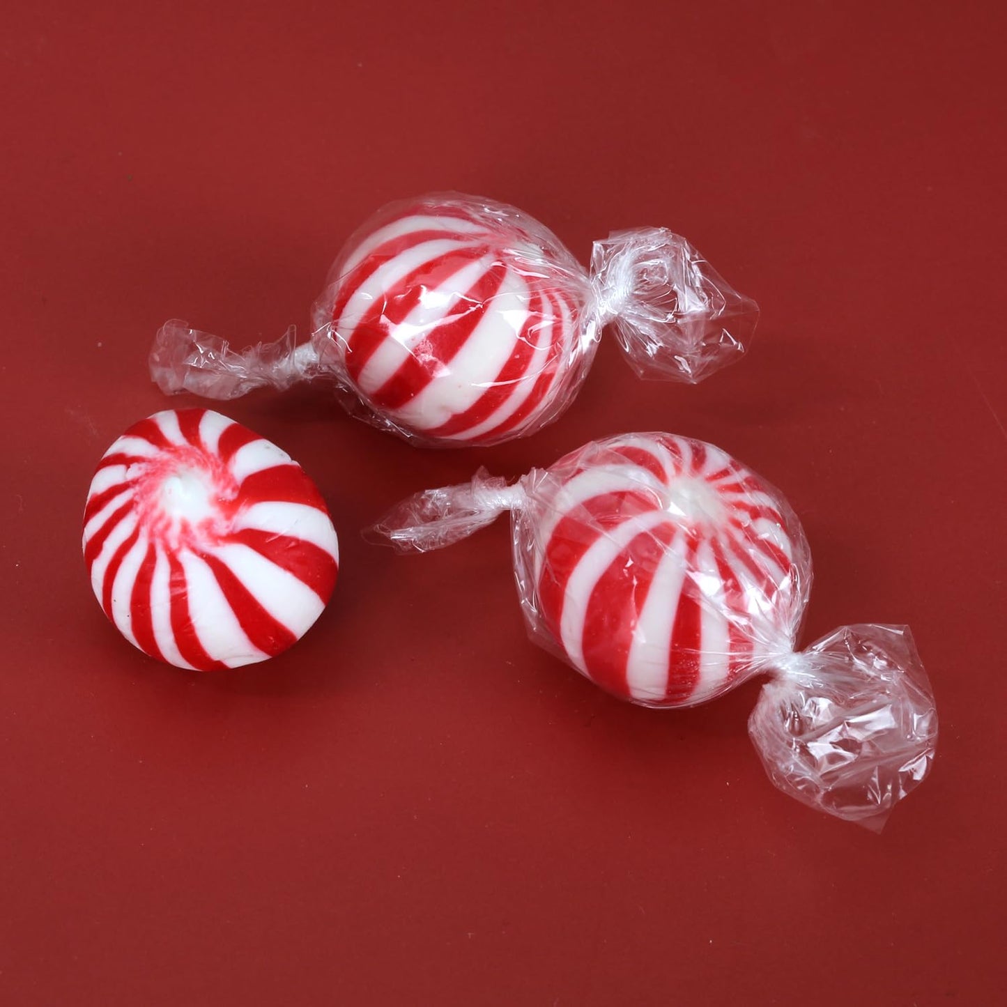 Peppermint Balls - 3 Pounds - Bulk Red Mint Hard Candy - Red And White Candy For Buffet - Individually Wrapped